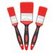 Fit For The Job Loss Free-verfkwast met zachte greep set van 3 voor een soepele afwerking zonder haarverlies met emulsie, glans, zijdeglans op muren, plafonds, houtwerk, metaal