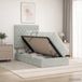 vidaXL Opslag bed met matras Lichtgrijs 100 x 200 cm Fluweel