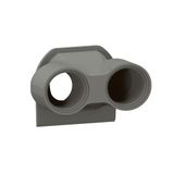 LEGRAND, Plexo New 069673L 10 stuks kabelwartel voor vochtige ruimtes, montage op inbouwdozen, 2 ingangen ISO20-20 mm schroefdraaddiameter, kleur: antraciet