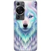 Huawei P60 Loup blanc reflet violet Maniacase