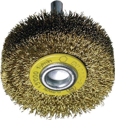 Promat Nordwest AG Ronde borstel | d. 60 mm draaddikte 0,2 mm | messing 18 mm | 15000 min-¹