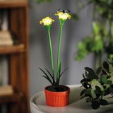Garden Of Eden Solar Gekleurde Tuinbloem – Geel – 10 Warm Witte LED’s – 32 Cm