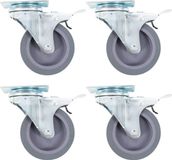 vidaXL Zwenkwielen 75 mm - Set van 12 - Grijs
