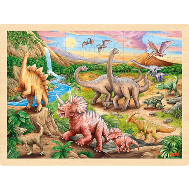 Goki Inlegpuzzel dinosaurus migratie