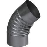 Ten Coude Plissé À 45° Aluminié 125 mm