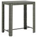 VidaXL Tuinbartafel 100x60,5x110,5 cm poly rattan grijs