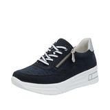 Rieker Alabama Lage Leren Sneakers Blauw