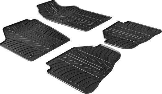 Rubbermatten voor Volkswagen Fox (2005-) - T-Design - 4-delig