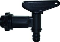 Boutté 1/4 ronde HDPE kunststof kuipkraan automatische neus zwart