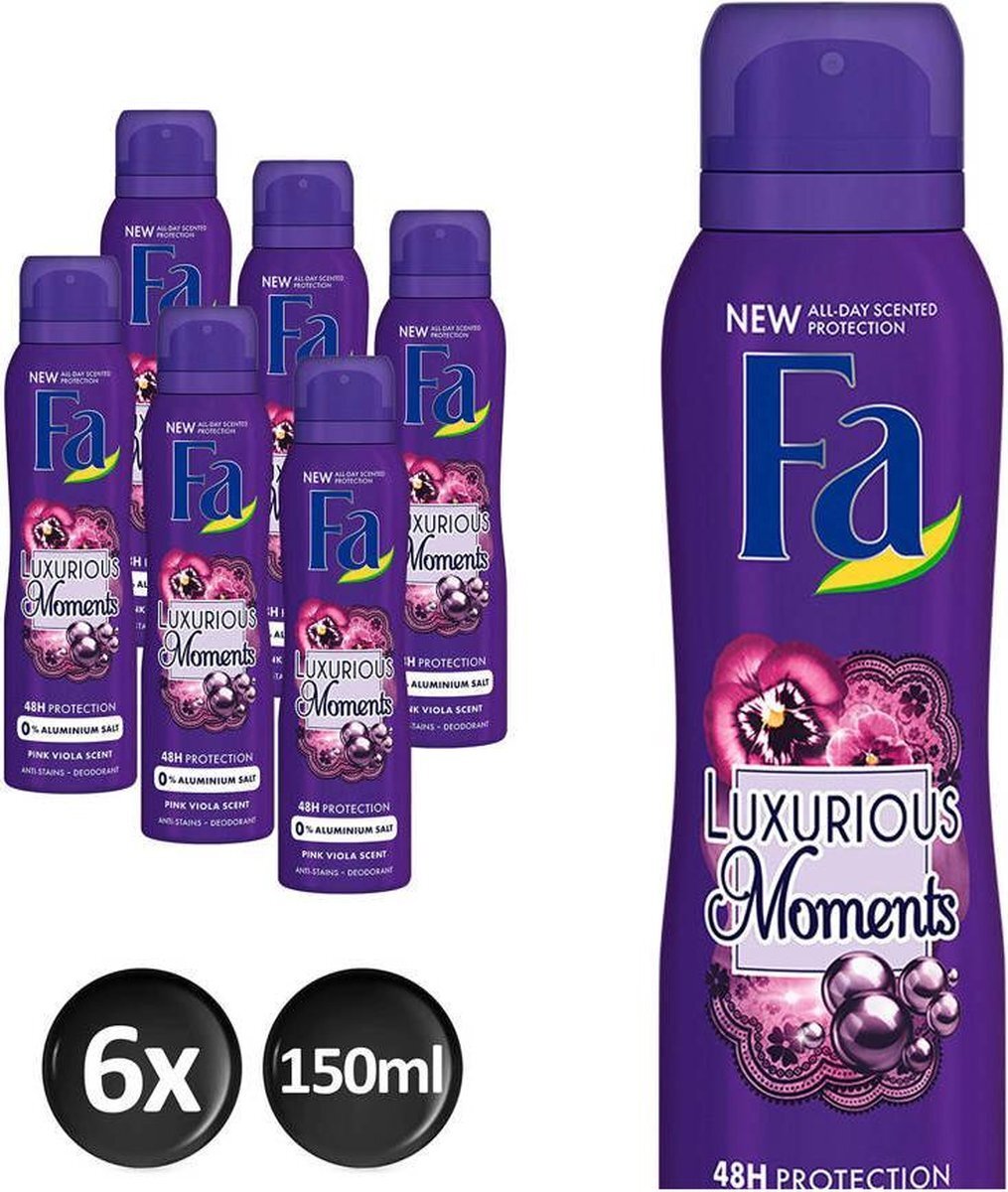 Fa Deospray Women – Luxurious Moments - Voordeelverpakking 6 x 150 ML