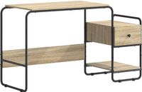 vidaXL Bureau met opslag Sonoma Eiken 131,5 x 50 x 75,5 cm