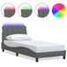 vidaXL Bedframe Hanko Stof Donkergrijs 100x200 cm