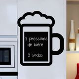 Ambiance Sticker Schoolbordsticker - uitwisbare zelfklevende muurstickers - Bierschuim - 15x15 cm
