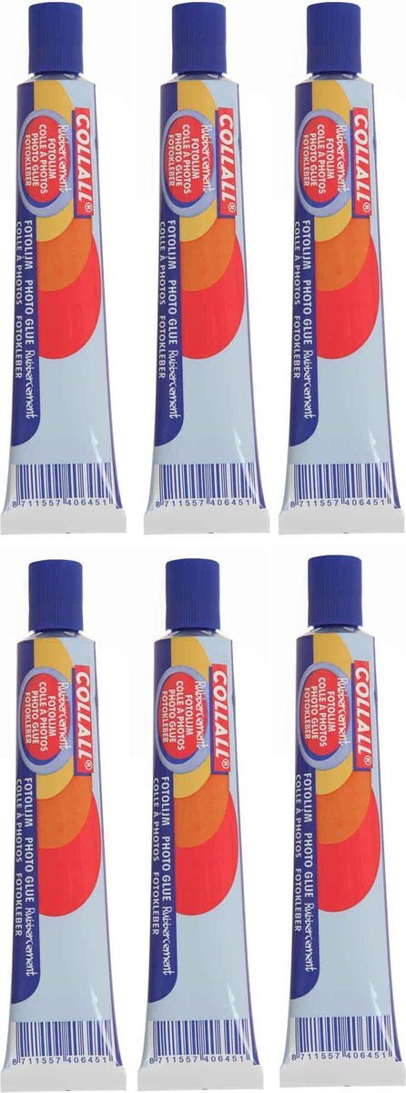 Collall Tube Fotolijm 6x50ml - - Sneldrogend - Krimp en Zuurvrij - 6 Tubes