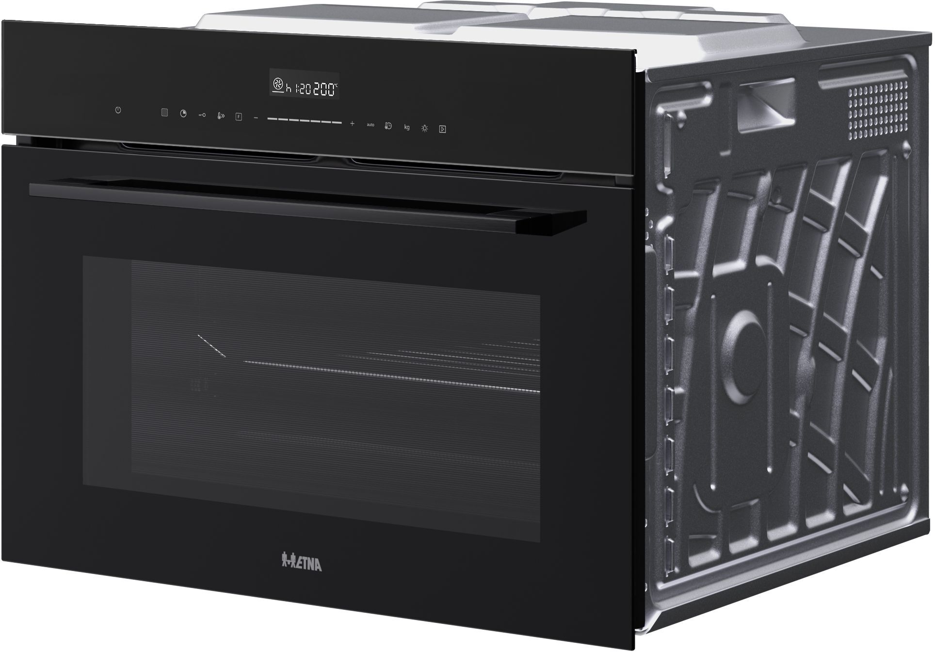 ETNA CM250ZT - Combi Magnetron - 45 cm - Zwart glas