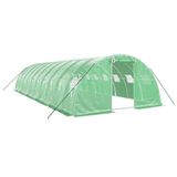 vidaXL Tuinkas met stalen frame, 40 m², 10x4x2 m, groen