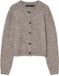 Vero Moda VMNOVAH Gebreid Vest Bruin Gemeleerd XL