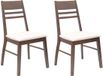 vidaXL Eetstoelen 2 stuks Massief Rubberhout Lichtbruin 43 x 54 x 89 cm