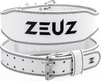 ZEUZ Lifting Belt voor Fitness & CrossFit – Gewichthefriem – Powerlift & Gewichtheffen Riem – Wit - Maat M