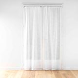 douceur d'intérieur, Rechte paar stangdoorvoer (2 x 70 x 200 cm) Karla wit, geweven voile