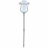 Bellatio design Regenmeter - 75 cm - groen met zwart - stevige aardpin