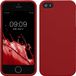 kwmobile telefoonhoesje geschikt voor Apple iPhone SE (1.Gen 2016) / iPhone 5 / iPhone 5S - Back cover in donkerrood