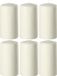 Enlightening Candles 8x Ivoire blanc bougies cylindriques/bougies coniques 6 x 15 cm 58 heures de combustion