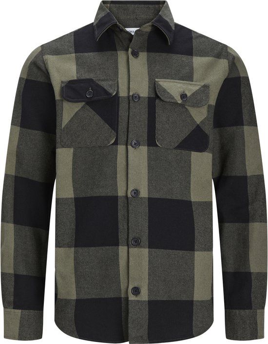 JACK & JONES JJEDARREN Overshirt Heren - Dusty Olive - Maat S
