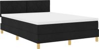vidaXL Boxspringbed met kussens, zwart, 160 x 200 cm, gestoffeerd