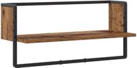 vidaXL - Wandplank - Muurmontage - Oud hout - 65 x 25 x 30 cm - metaal - PB