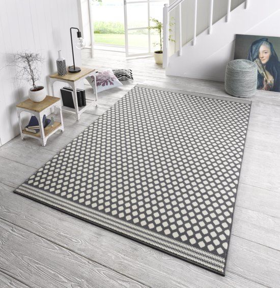 Zala Living Design vloerkleed Gestippeld 140x200 cm Grijs & Crème