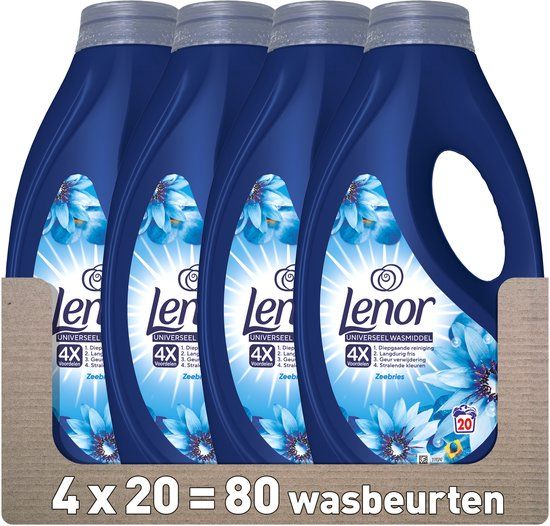 Lenor Vloeibaar Wasmiddel Zeebries - 80 Wasbeurten - 3.6L