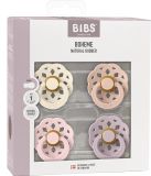 Bibs Boheme Fopspeen - Rond - 4 Stuks - 0-6 Mnd - Ivory/Blush/Blossom/Dusky Lilac