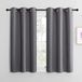 NICETOWN Ondoorzichtige korte gordijnen grijs set van 2 stuks H120 x B107 cm