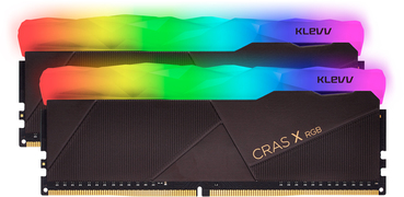 KLEVV CRAS X RGB 16GB kit (8GB x2) 3200MHz Gaming Memory DDR4-RAM XMP 2.0 High Performance Overclocking