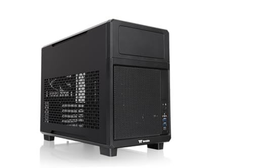 Thermaltake TR200 | Micro Chassis | Micro‑ATX/Mini‑ITX | 360mm AIO Ondersteuning | 7 x 120 mm Fan Support | 5.25\" Drive Bay | USB‑C | Zwart