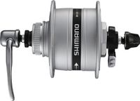 SHIMANO DH-3D37 6 volt/3 watt, 36-gaats centrale vergrendeling Naafdynamo Silver 6-holes