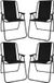 Redcliffs Klapstoel unica - 4x - Zwart