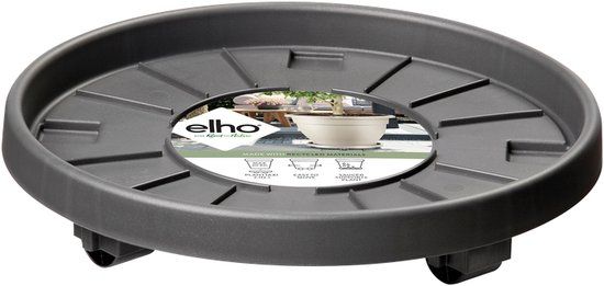 Elho Universele Planttaxi 35cm - Antraciet - Ø 33.7 x H 6.5 cm