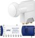 Goobay SAT Multiswitch 05/08 + Quattro LNB SET TV set-top box Satelliet, Terrestrial Blauw, Wit