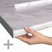 Vicco Keukenblok R-Line, Wit landelijk/Wit, 160 cm marmer werkblad