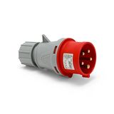 5-polige CEE-stekker voor buitengebruik, CEE-stekker voor industrieel gebruik (mannelijk) 400V/16A, schroefverbinding, IP44