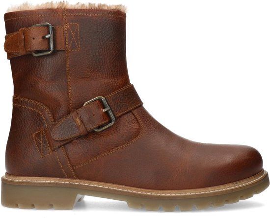Manfield - Heren - Cognac leren Chelsea boots - Maat 42