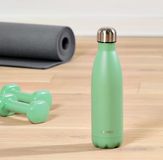 Unyqoos Drinkfles, 500 ml, Roestvrij Staal, Zilver