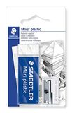 STAEDTLER 526-S3BK2D blisterkaart met 1 st Mars plastic gum en 1 st metalen puntenslijper
