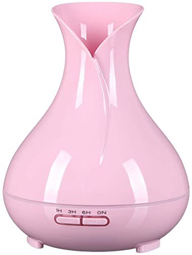 SIXTOL Vulcan Aroma Diffuser roze hout 350 ml | Ultrasone luchtbevochtiger | Aromatherapie