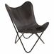 Lesli Living Fauteuil papillon Buffalo - Noir - 75x75x87 cm