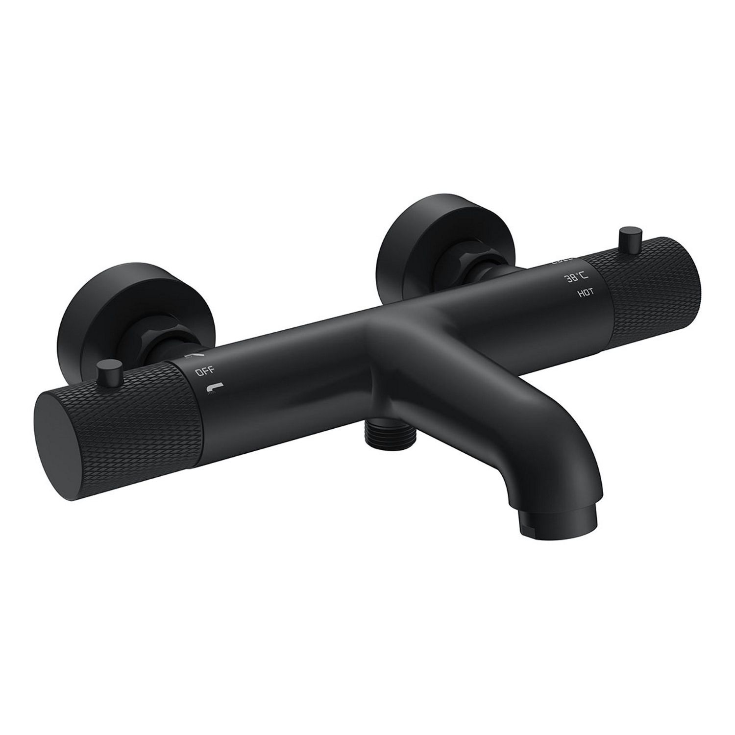 Boss & Wessing James Thermostatische Badmengkraan 15 cm - Mat Zwart