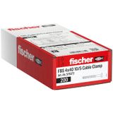 fischer Betonschroef FBS 4 x 40 10/5 kabelklemschroef, gegalvaniseerd staal, snelle montage in beton en metselwerk, optimaal voor elektrische en SHKL-installaties, 200 stuks