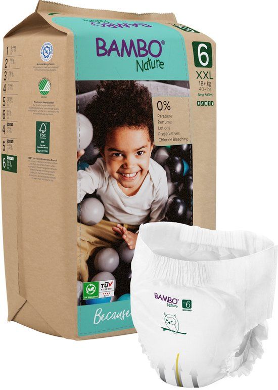 Bambo Nature Luierbroekjes Maat 6 (15+ kg) - 18 stuks